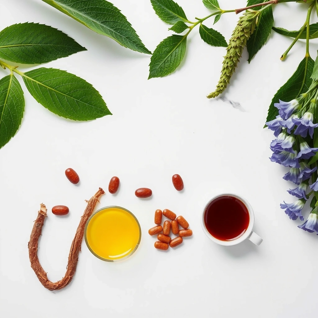 Natural wellness ingredients and premium supplements showcasing quality and purity