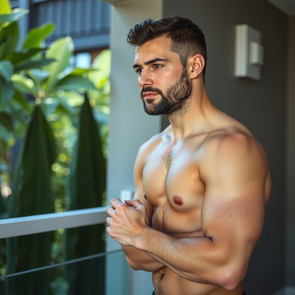 Professional man in nature representing vitality and wellness